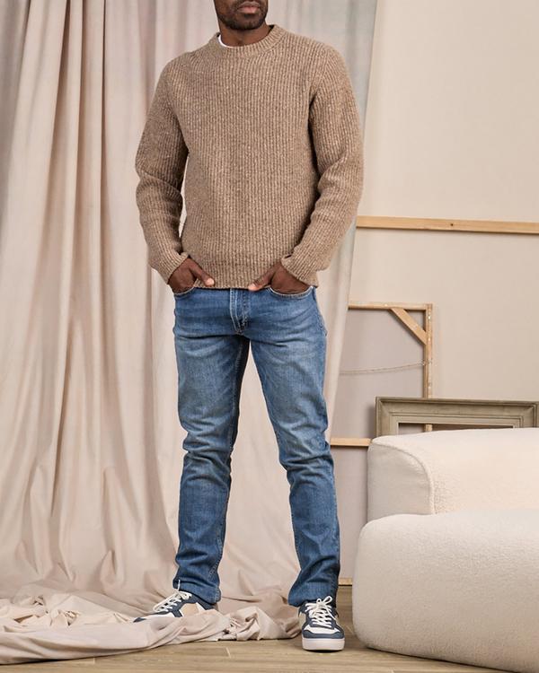 Pull grosse jauge beige
