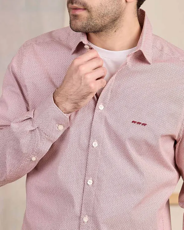Chemise à motifs graphiques blanc Chemise à motifs graphiques blanc