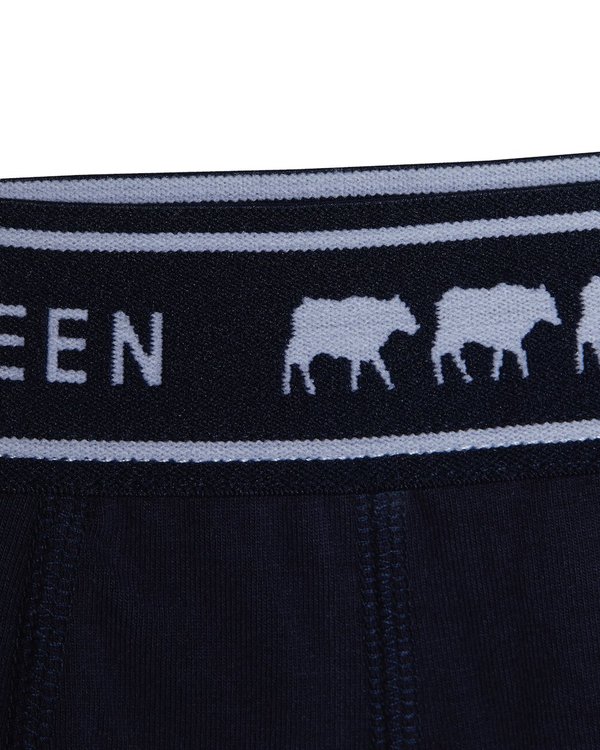 Boxer uni en coton bleu