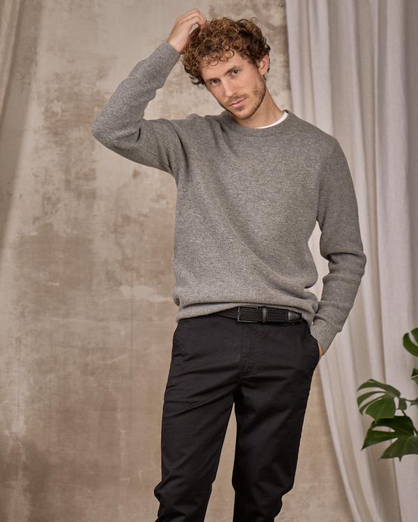 Pull point grain de riz gris