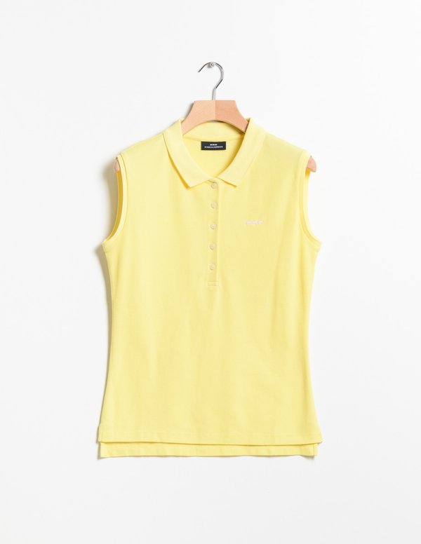 Polo uni sans manches coton Standard 100 by OEKO-TEX® jaune