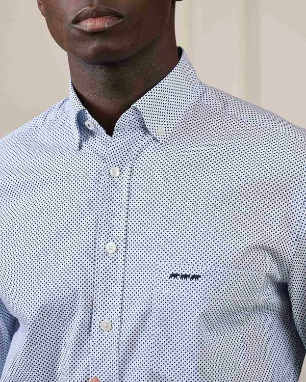 Chemise Easy Care Gaspar bleu