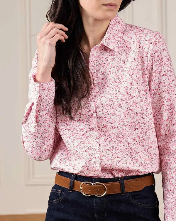 Chemise imprimée Émilia rose