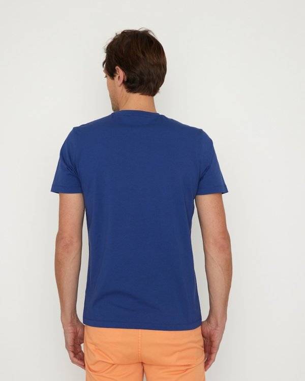 T-shirt coupe regular fit sérigraphie poitrine bleu