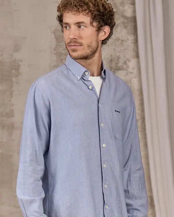 Chemise unie bleu Chemise unie bleu