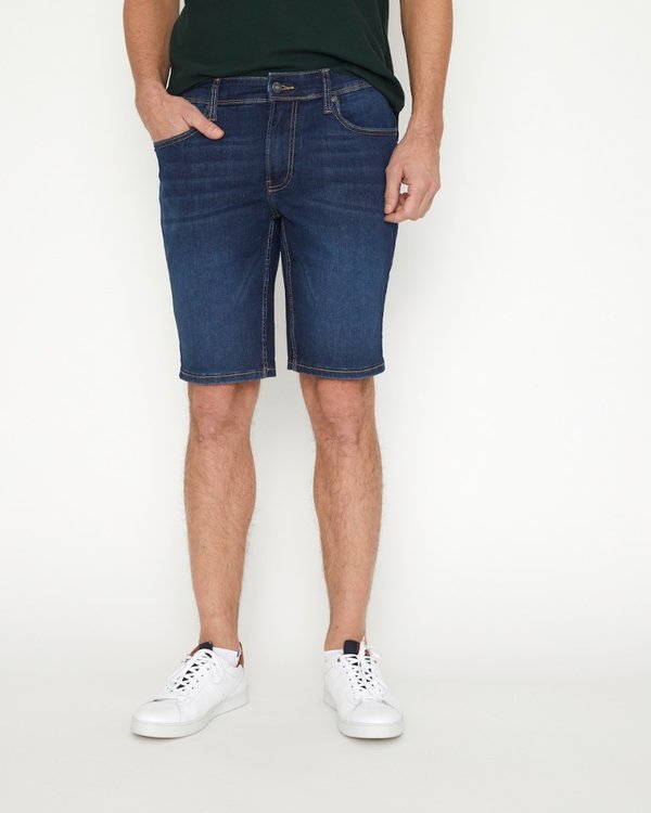 Bermuda uni jean en coton bleu
