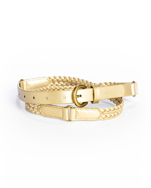 Ceinture doré double tresse jaune Ceinture doré double tresse jaune