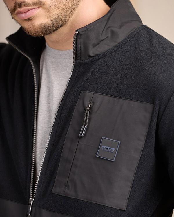 Polaire bi-matière noir