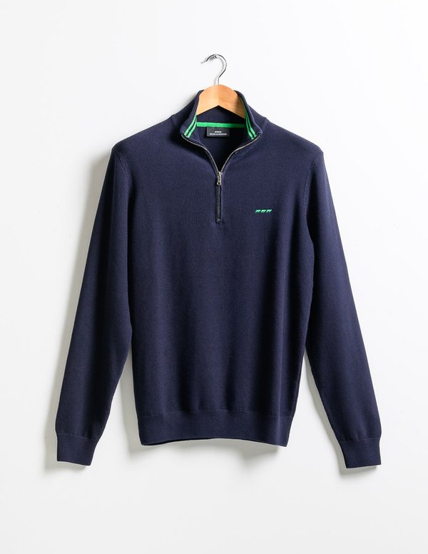 Pull col camionneur coton issu de l'agriculture biologique bleu Pull col camionneur coton issu de l'agriculture biologique bleu