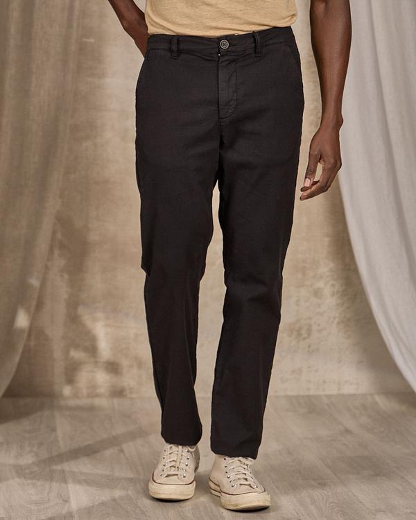 Chino coton et lin noir Chino coton et lin noir