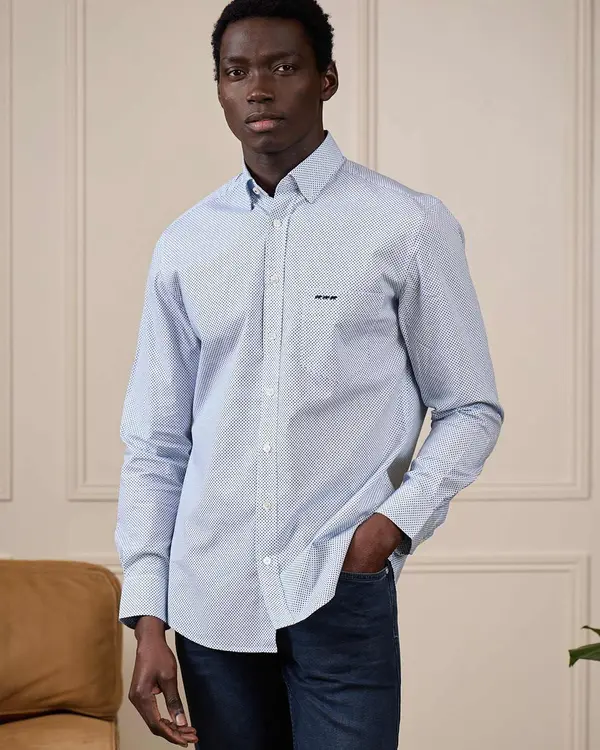 Chemise Easy Care Gaspar bleu