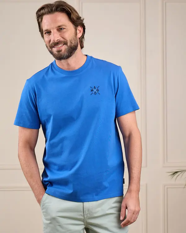 T-shirt brodé 40 ans bleu