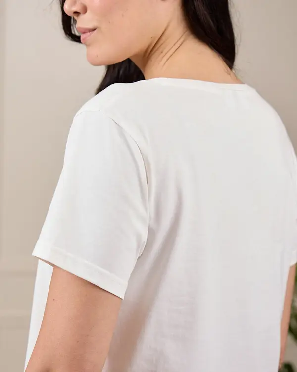 T-shirt cœur Glenna blanc