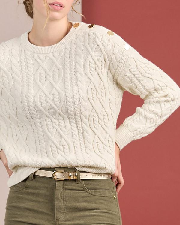 Pull torsadé blanc Pull torsadé blanc