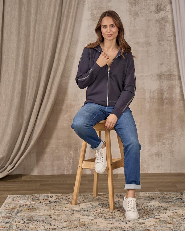 Sweat zippé bleu Sweat zippé bleu