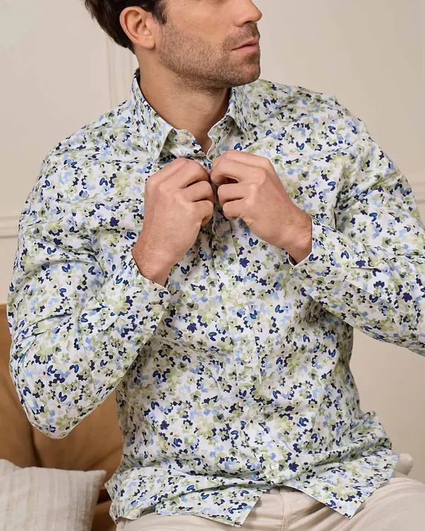 Chemise cintrée vert