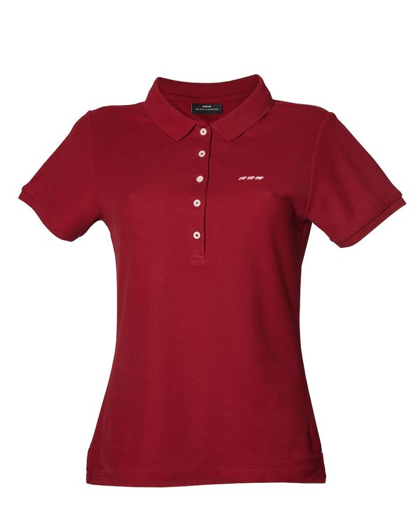 Polo piqué Jeanne manches courtes uni 100% coton rouge