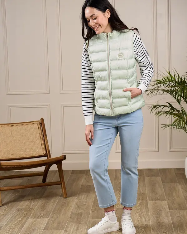 Doudoune sans manches vert