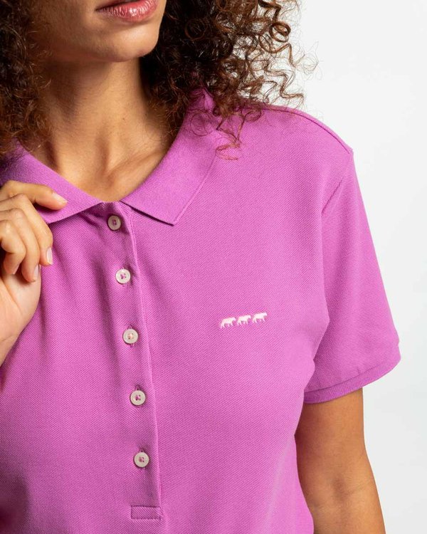 Polo piqué Jeanne manches courtes uni 100% coton