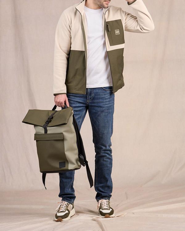 Polaire bi-matière beige