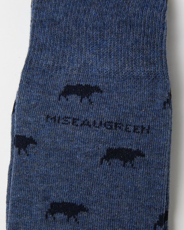Chausettes à motifs petites vaches bleu