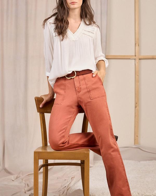 Blouse à détails blanc
