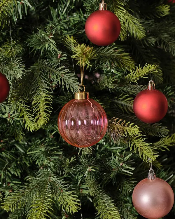 Set de boules de Noël rouge