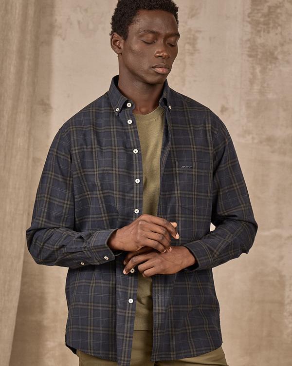 Chemise à carreaux bleu