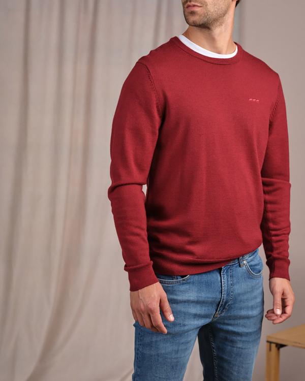 Pull col rond rouge Pull col rond rouge