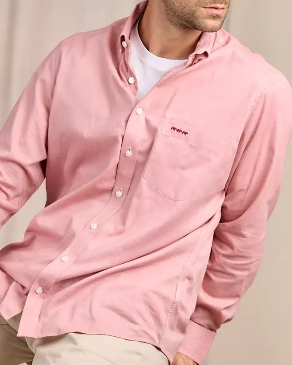 Chemise manches longues rouge