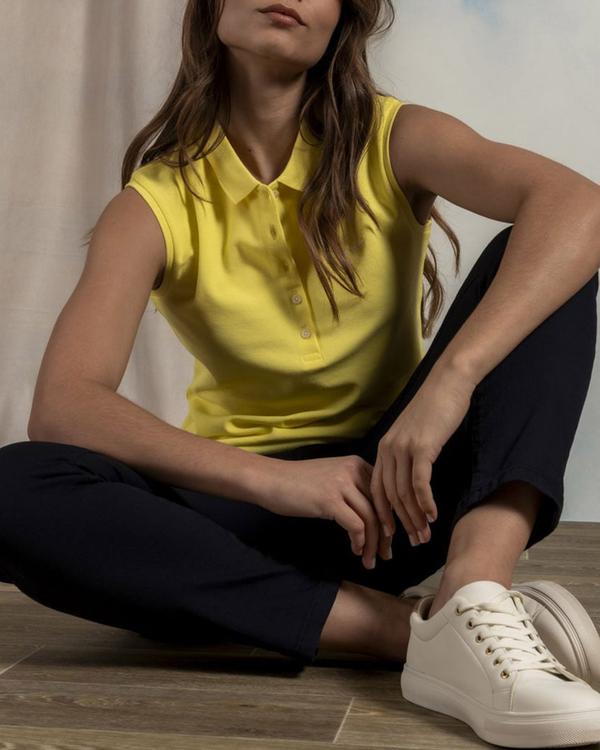 Polo uni sans manches coton Polo uni sans manches coton
