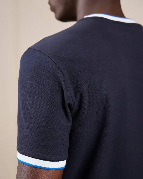 T-shirt piqué George bleu
