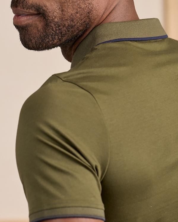 Polo ville zippé vert