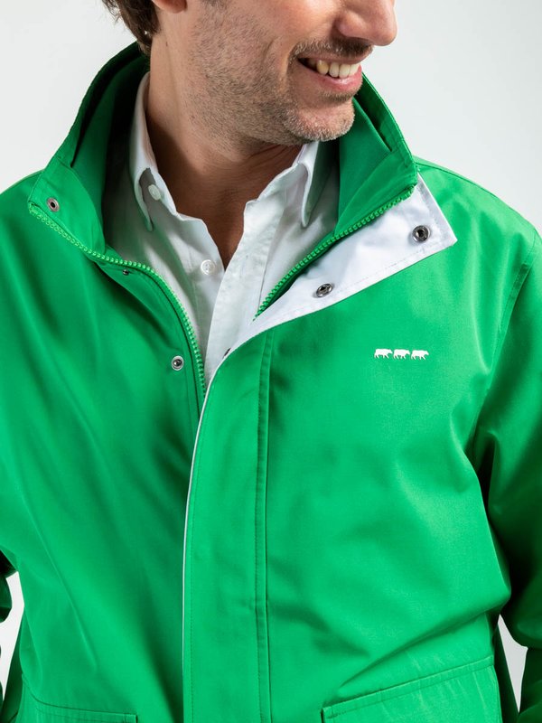 Parka nautique grandes poches boutons-pressions vert Parka nautique grandes poches boutons-pressions vert