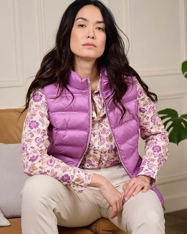 Doudoune sans manches violet