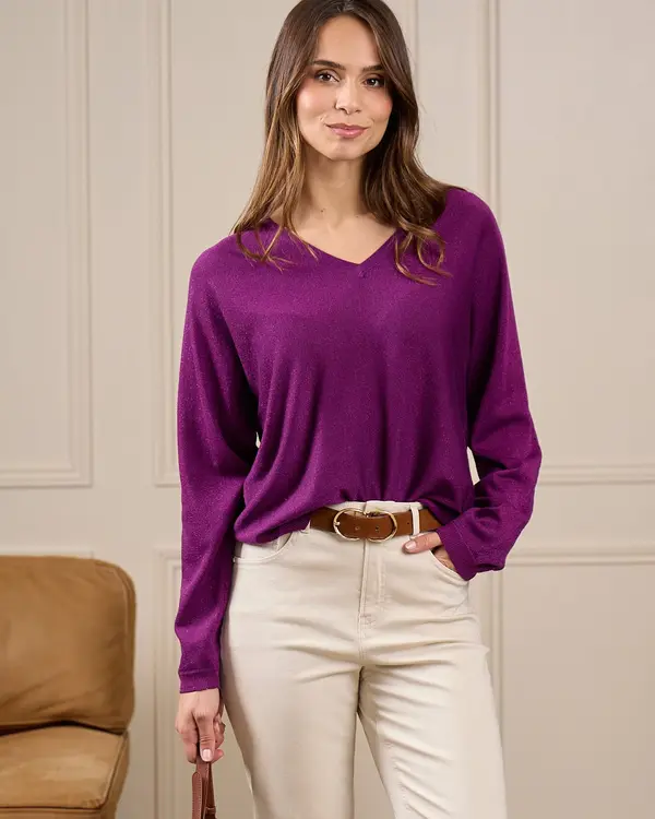 Pull doux violet
