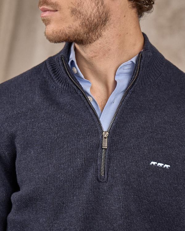 Pull col camionneur bleu Pull col camionneur bleu