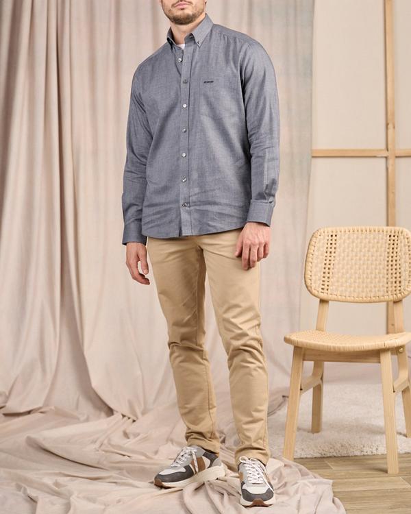 Chemise manches longues gris