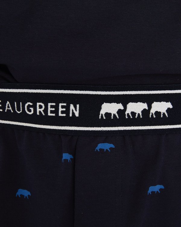 Pyjashort imprimé petites vaches bleu