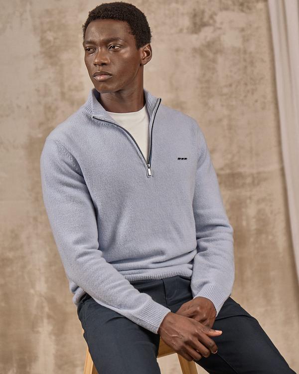 Pull col camionneur bleu Pull col camionneur bleu