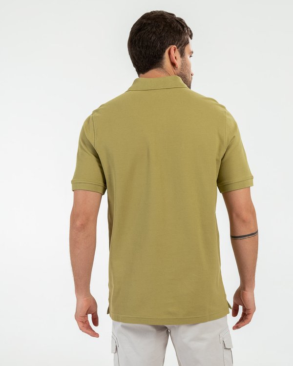 Polo piqué Douglas coupe droite manches courtes uni vert Polo piqué Douglas coupe droite manches courtes uni vert
