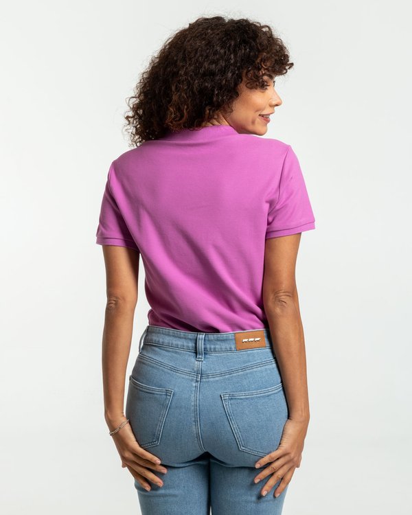 Polo piqué Jeanne manches courtes uni 100% coton