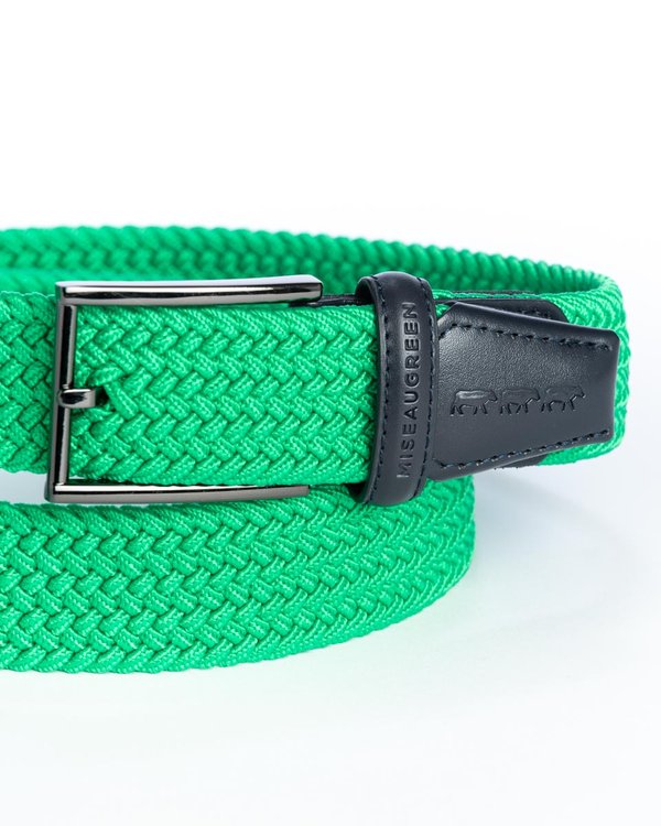 Ceinture tressée unie à boucle vert Ceinture tressée unie à boucle vert