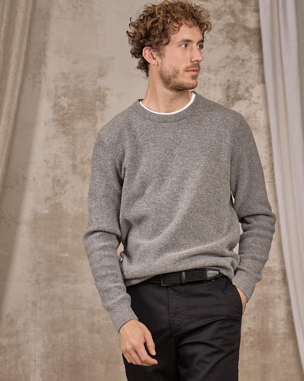 Pull point grain de riz gris