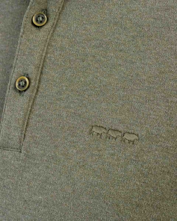 T-shirt manches longues uni col tunisien 100% coton beige T-shirt manches longues uni col tunisien 100% coton beige