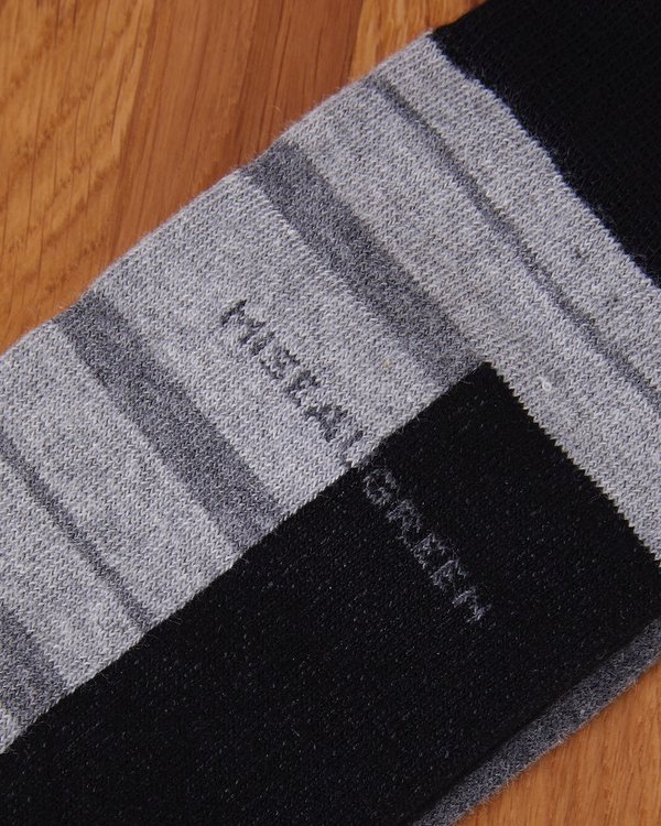 Chaussettes rayées bicolores gris