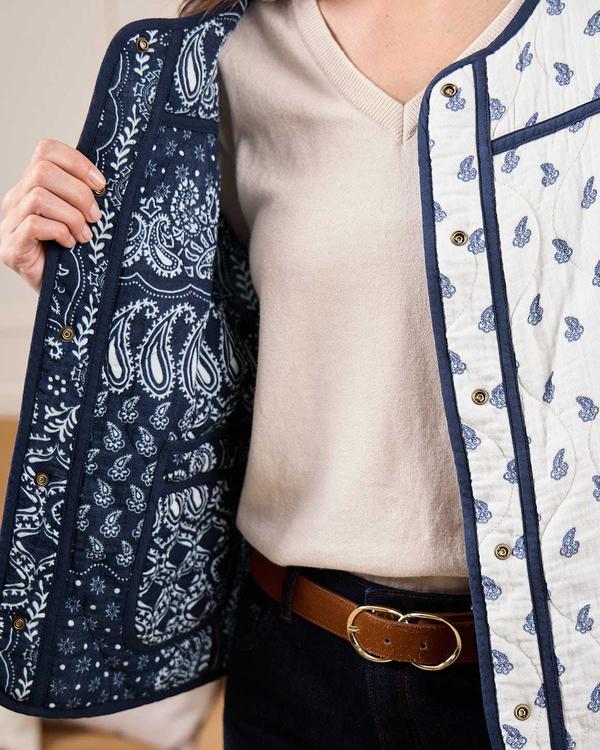 Veste réversible bleu