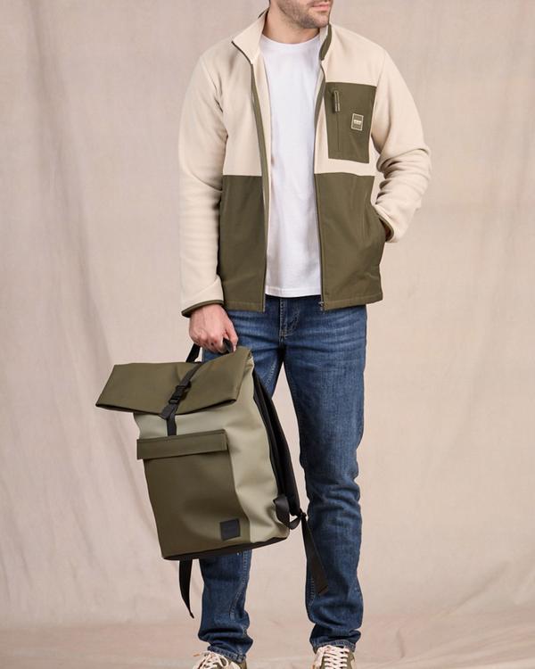 Polaire bi-matière beige