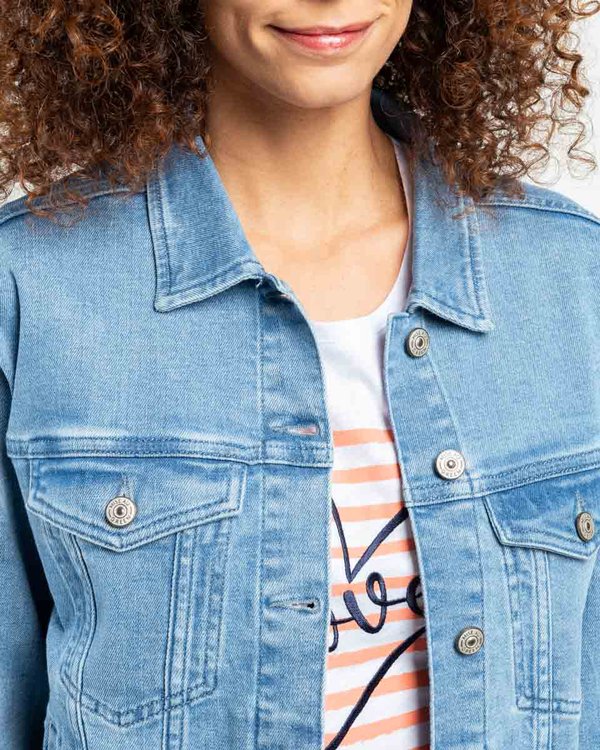 Veste courte en jean Standard 100 by OEKO-TEX® bleu Veste courte en jean Standard 100 by OEKO-TEX® bleu