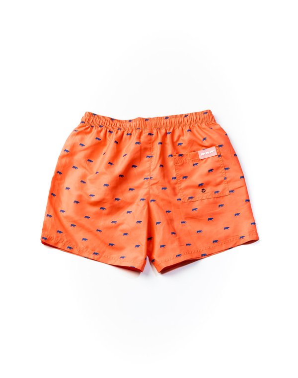 Short de bain imprimé petites vaches orange Short de bain imprimé petites vaches orange